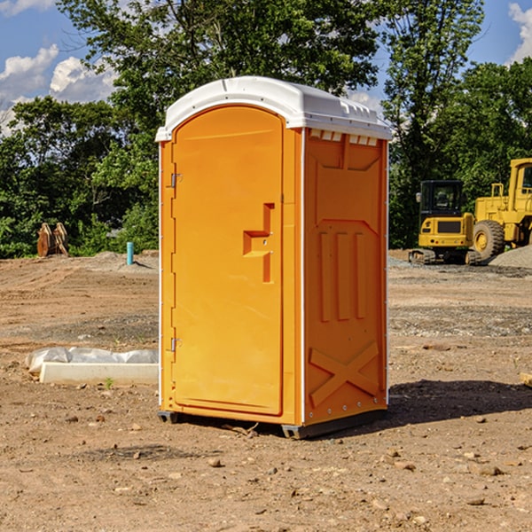 how often are the porta potties cleaned and serviced during a rental period in Corunna Indiana